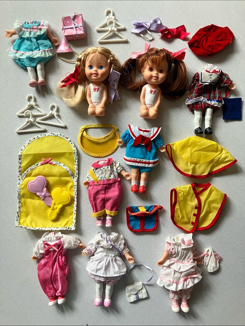 Vintage Playskool Sweetie Pops lot Dolls Accessories Clothes Outfits 1986